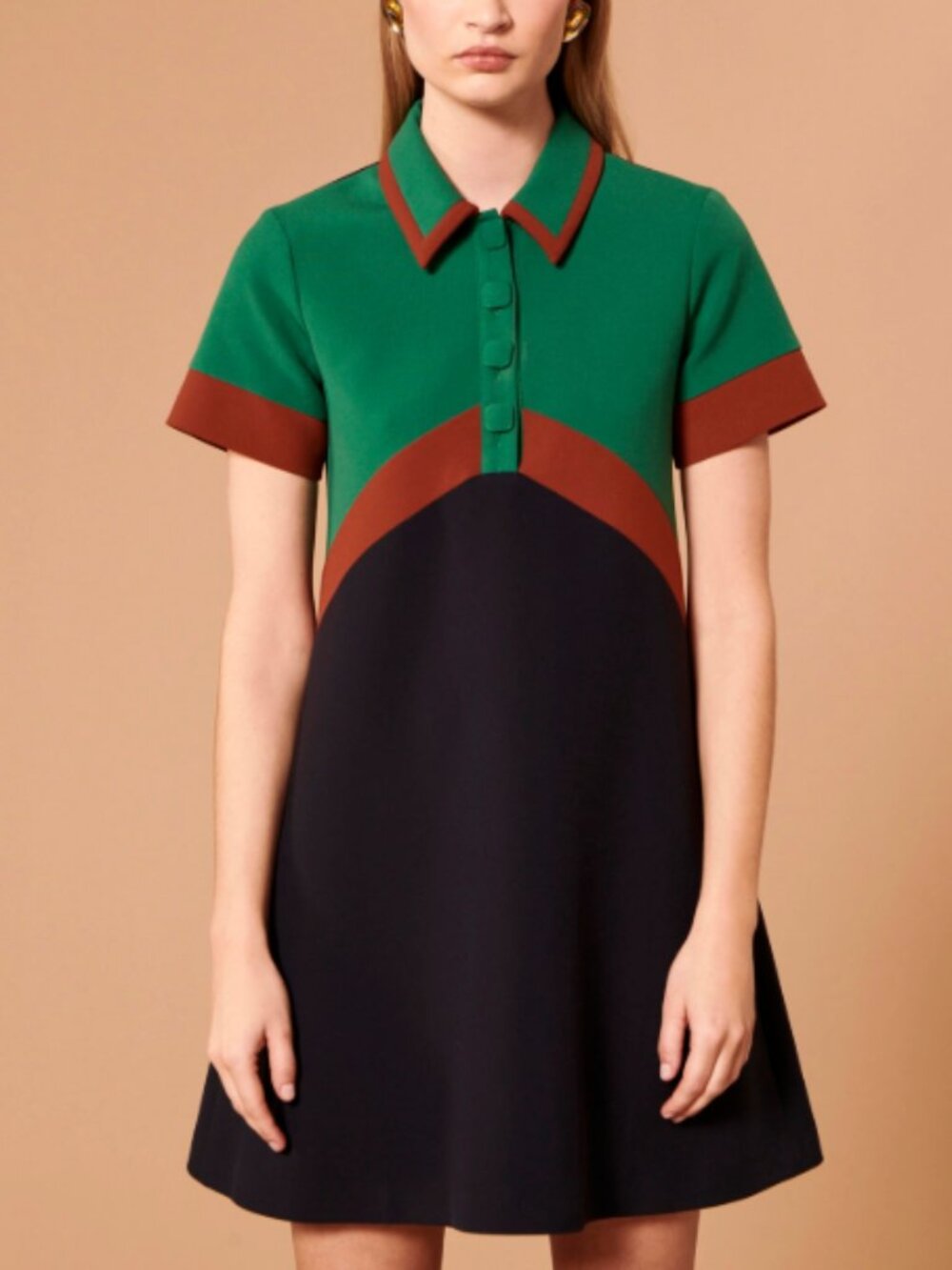 Tara Jarmon Rosabella Colorblock SS Dress